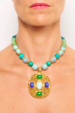 COLLIER NEW GEMS BLEU/VERT