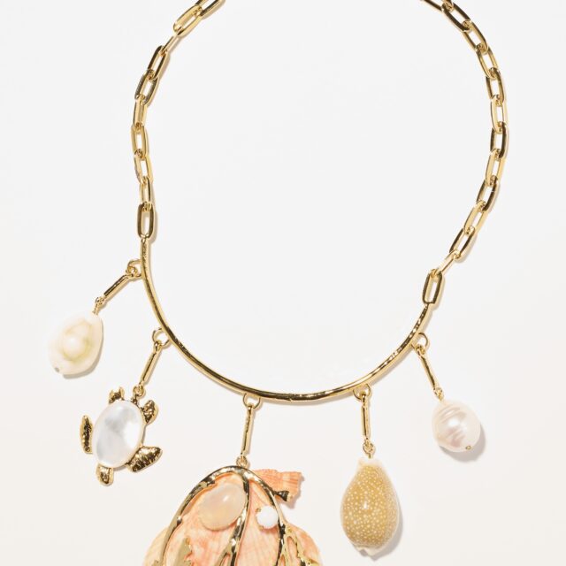 COLLIER PENDENTIFS CORFU BLANC