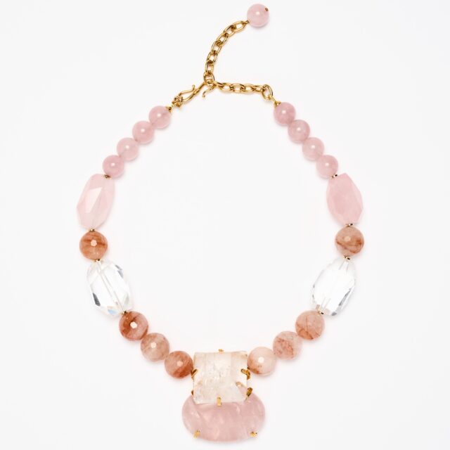 COLLIER QUARTZ ROSE .