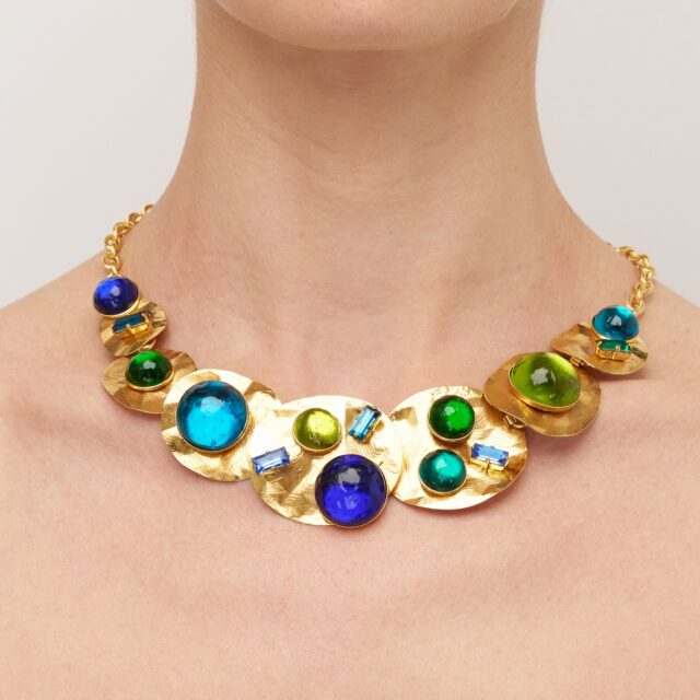 COLLIER ROND ETNA BLEU