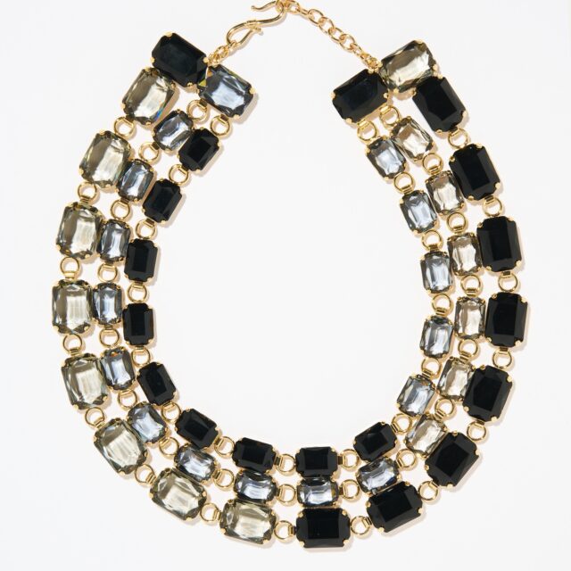 COLLIER TRIPLE RANGS ROSE