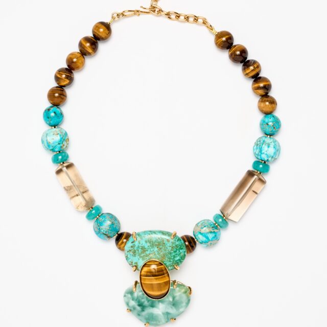COLLIER TURQUOISE CELESTINE .