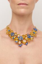 GRAND COLLIER FLEURS SOFIA JAUNE