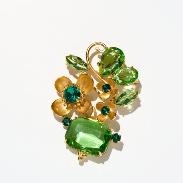 GRANDE BROCHE EUGENIE VERT