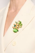 GRANDE BROCHE EUGENIE VERT