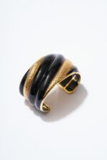 GRANDE MANCHETTE COULEUR TWIST NOIR