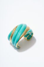 GRANDE MANCHETTE COULEUR TWIST TURQ