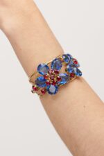 MANCHETTE FLEURS SOFIA BLEU