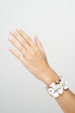 MANCHETTE GM FLEURS ISCHIA PINK