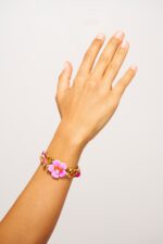 MANCHETTE PM FLEURS ISCHIA PINK