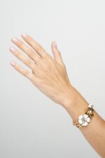 MANCHETTE PM FLEURS ISCHIA ROSE VERT