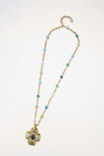 SAUTOIR NEW GEMS BLEU/VERT