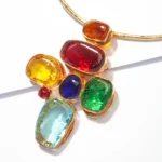 broche torque bijoux fantaisie vitrail zoom