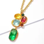 collier dorée vitrail 