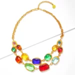 collier cabochon vitrail 