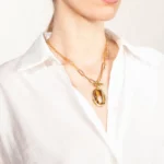 collier fait main oeil de tigre gems porté