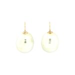 boucles d'oreilles dormeuses madre perla MP11 nacre