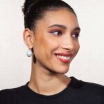 dormeuse madre perla blanche portée